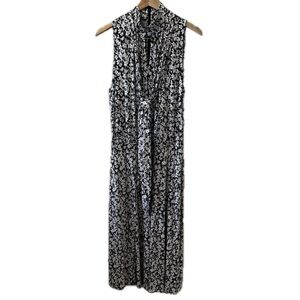 Lauren Ralph Lauren Floral Halter Dress Sleeveless Keyhole Neck Tie Women’s L